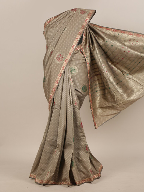 

Pothys Beige & Gold-Toned Woven Design Art Silk Saree