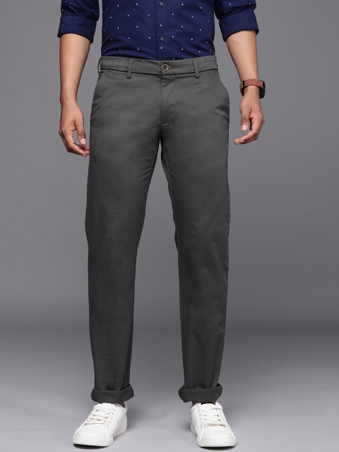 

Allen Solly Men Grey Slim Fit Chino Trousers