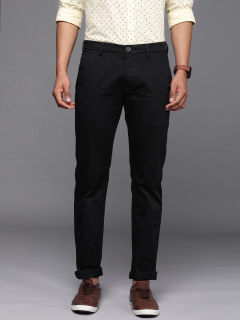 

Allen Solly Men Black Slim Fit Trousers