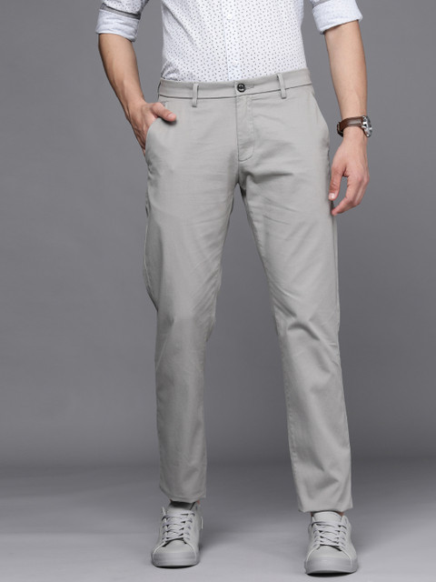 

Allen Solly Men Grey Slim Fit Trousers
