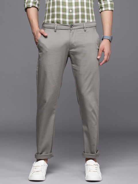 

Allen Solly Men Grey Slim Fit Trousers