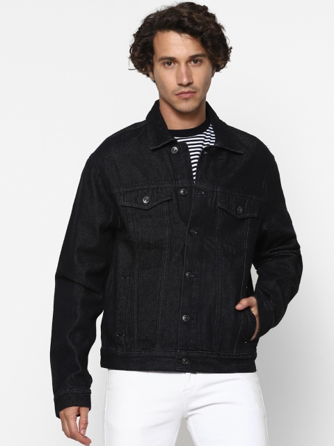 

FOREVER 21 Men Black Denim Jacket