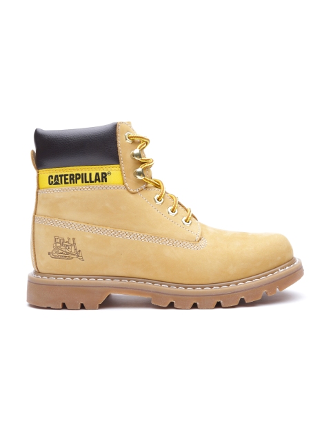 

CAT Men Camel Brown Colorado Leather Boots