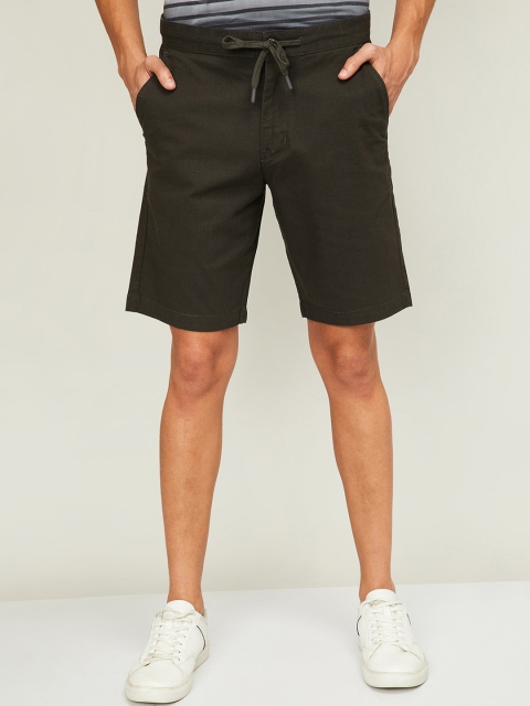 

Fame Forever by Lifestyle Men Olive Green Mid-Rise Regular Shorts