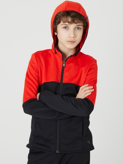 

Domyos By Decathlon Kids Orange & Black Warm Breathable Tracksuit S500