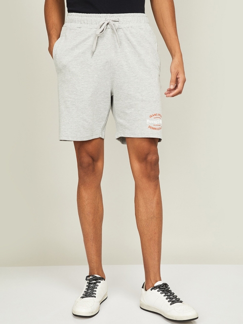Forca by Lifestyle Men Grey Mid-Rise Regular Shorts
