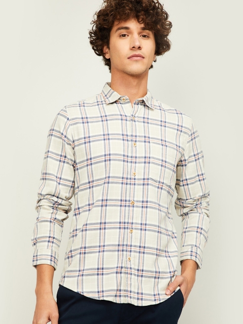 

Forca Men Grey Checked Casual Shirt