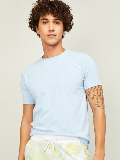 

Forca Men Blue Raw Edge T-shirt
