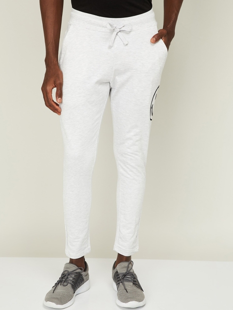 

SmileyWorld Men White & Black Solid Cotton Track Pants