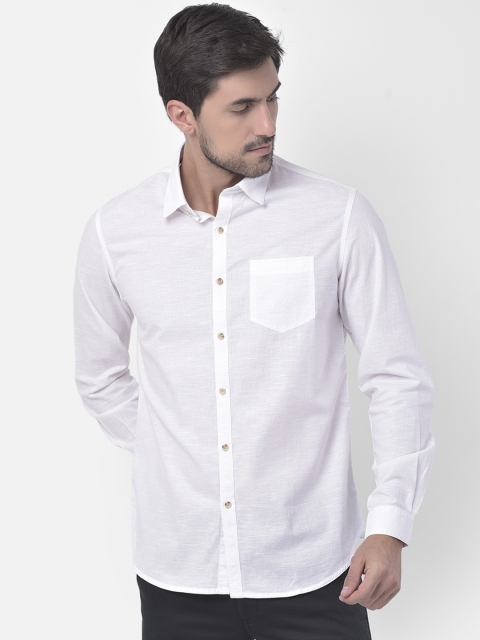

Canary London Men White Slim Fit Casual Shirt