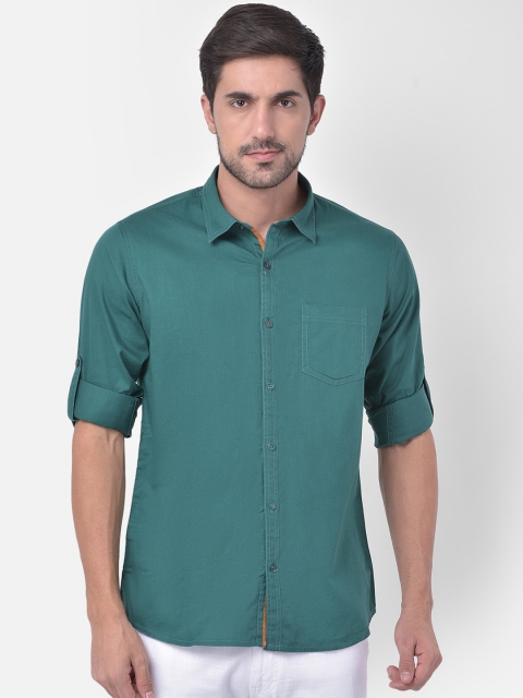 

Canary London Men Green Slim Fit Casual Shirt