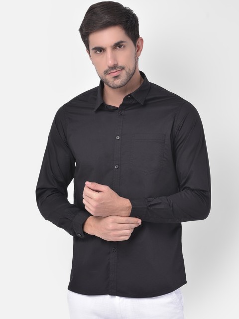 

Canary London Men Black Slim Fit Casual Shirt
