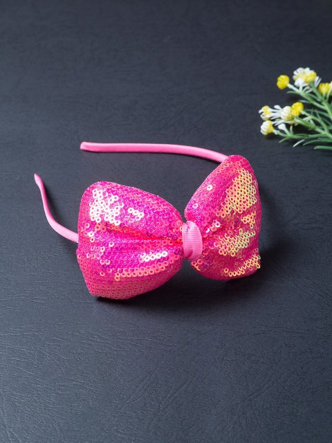 

Golden Peacock Women Pink & Orange Embellished Hairband