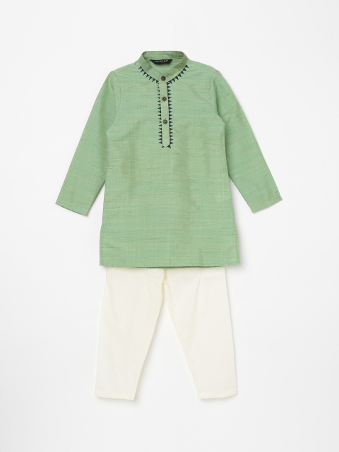 

Melange by Lifestyle Boys Green Kurta with Churidar