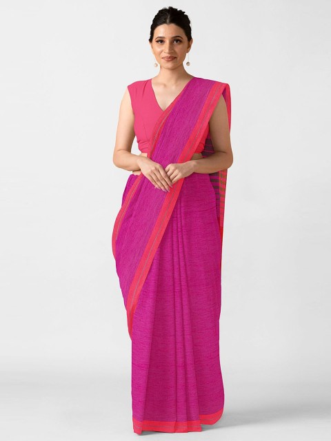 

Taneira Pink & Red Pure Cotton Saree