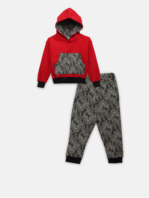 

Tiara Girls Red & Black Hooded Top with Leggings