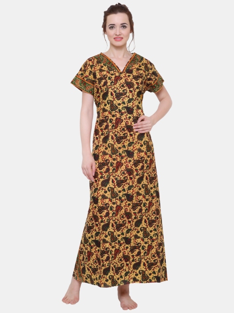 

Klamotten Multicoloured Printed Maxi Cotton Nightdress, Multi