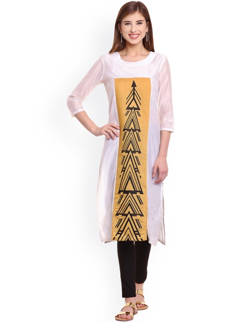 

Be Indi White & Beige Kurta