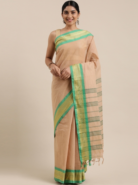

The Chennai Silks Classicate Beige Banahatti Pure Cotton Saree