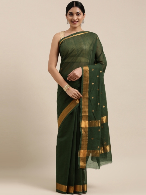 

The Chennai Silks Classicate Green Pure Cotton Venkatgiri Saree