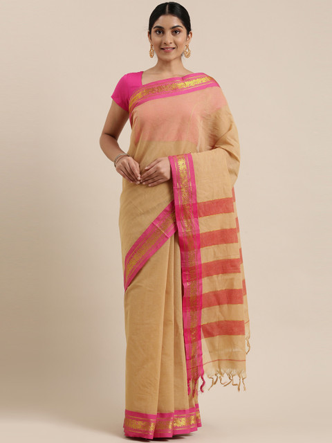 

The Chennai Silks Classicate Beige Pure Cotton Saree