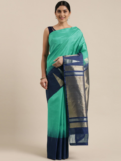 

The Chennai Silks Classicate Teal Green Pure Silk Kanjeevaram Saree