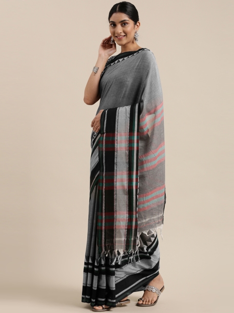 

The Chennai Silks Classicate Grey Banahatti Pure Cotton Saree