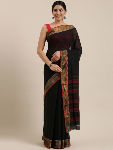 

The Chennai Silks Classicate Black Pure Cotton Saree