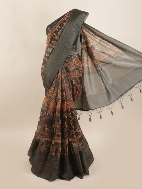 

Pothys Black & Beige Ethnic Motifs Pure Silk Saree