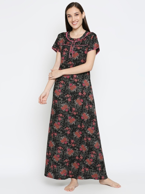 

XIN Pink Printed Maxi Nightdress