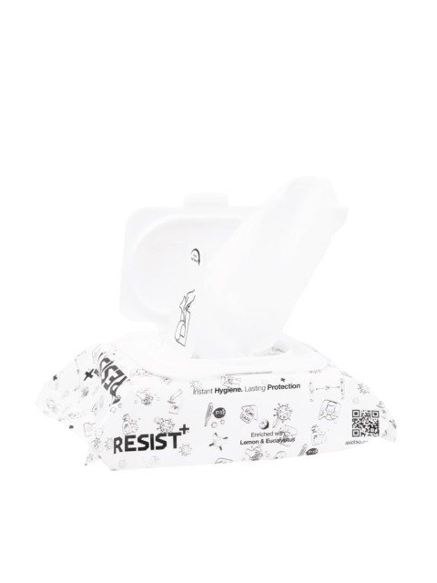 

RESIST PLUS Set of 25 Alcohol Sanitizing Wipes, White