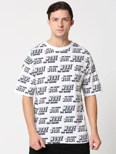 

Bewakoof Men White Typography T-shirt