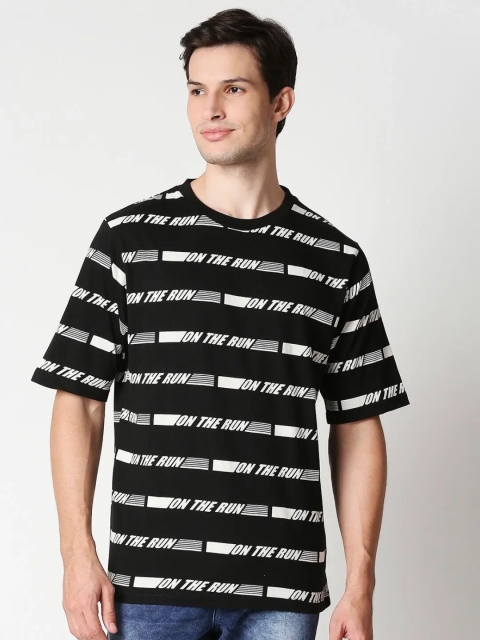 

Bewakoof Men Black Typography Printed T-shirt