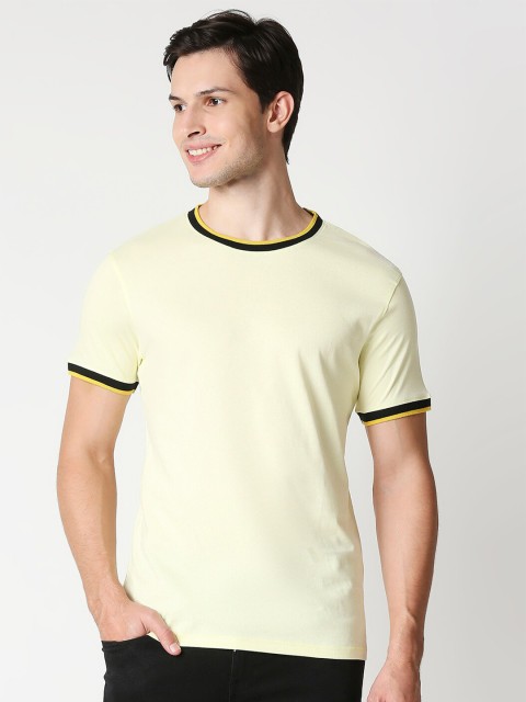 

Bewakoof Men Solid Yellow T-shirt