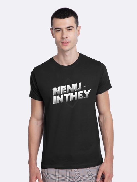 

Bewakoof Men Black Typography Printed T-shirt
