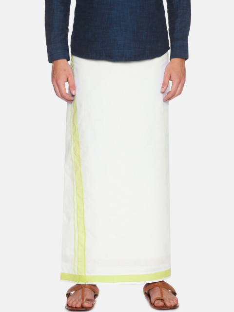 

Chennis Men White Solid Pure Cotton Dhoti