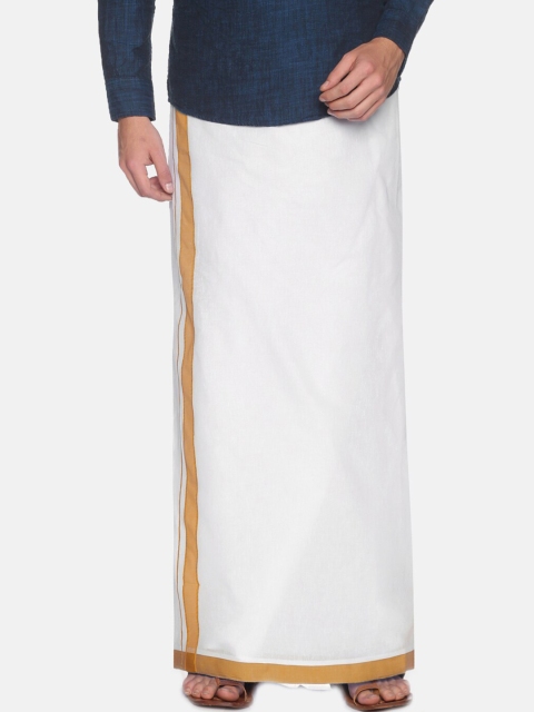 

Chennis Men White Solid Pure Cotton Dhoti