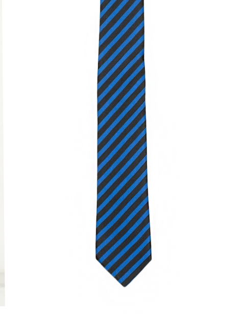 

Tossido Men Blue & Black Striped Skinny Tie