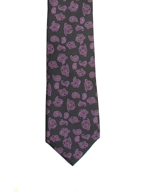 

Tossido Men Grey & Purple Woven Design Skinny Tie