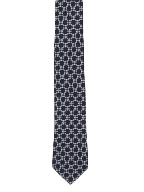 

Tossido Men Black & Grey Woven Design Skinny Tie