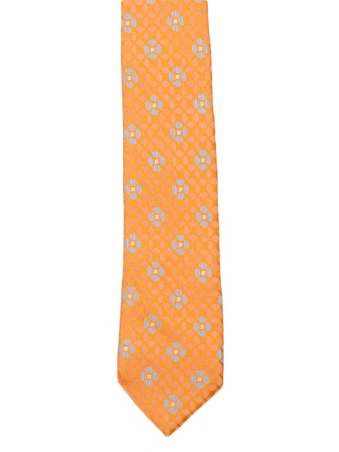 

Tossido Men Orange & Blue Woven Design Skinny Tie