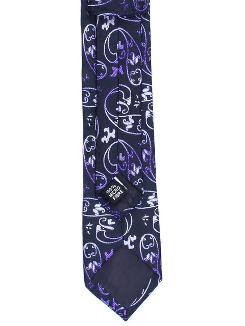

Tossido Men Purple & Cream-Coloured Printed Skinny Tie