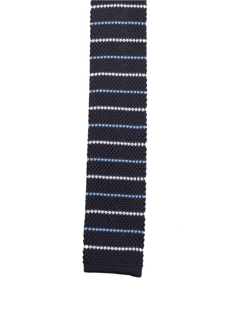 

Tossido Men Blue & White Striped Broad Tie