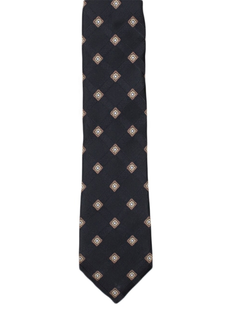 

Tossido Men Black & Brown Printed Skinny Tie