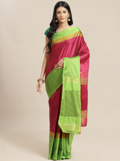 

OM SAI LATEST CREATION Magenta & Green Jaali Saree