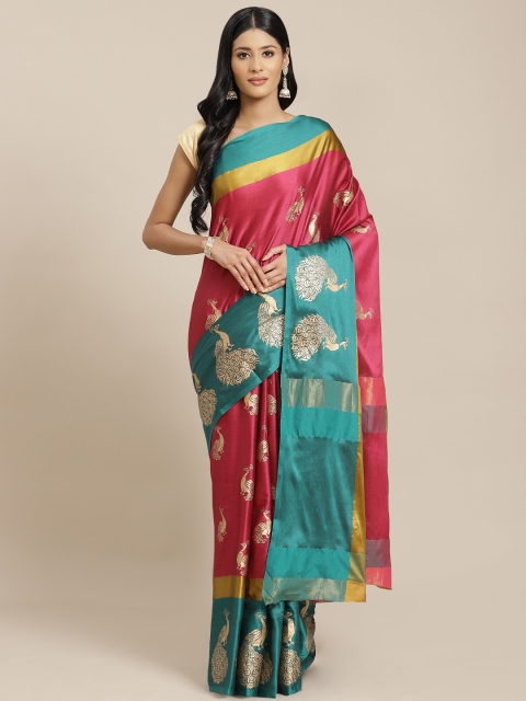 

OM SAI LATEST CREATION Pink Woven Design Saree