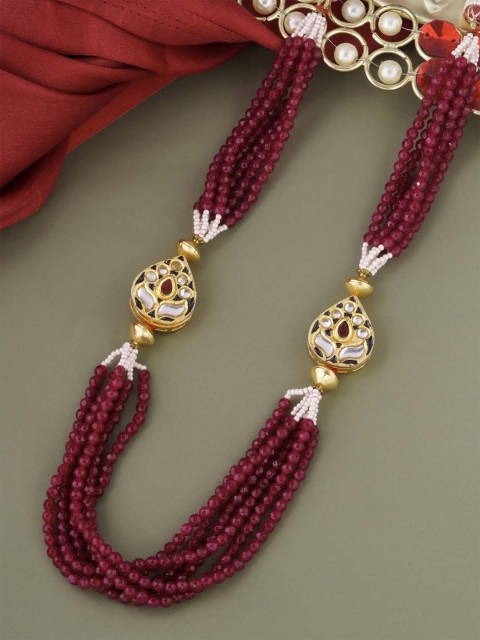

Tistabene Gold-Toned & Red Gold-Plated Layered Necklace