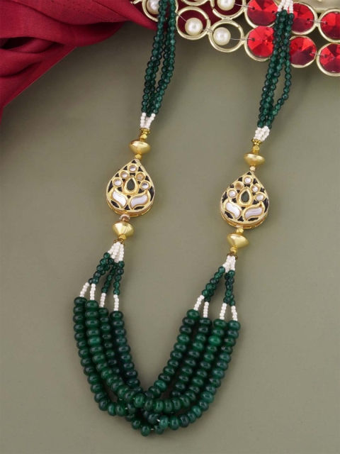 

Tistabene Green & Gold-Toned Gold-Plated Layered Necklace