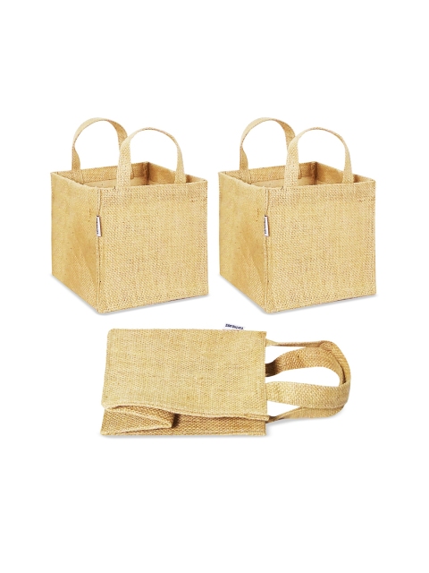 

earthbags Set of 3 Beige Shopper Tote Bags