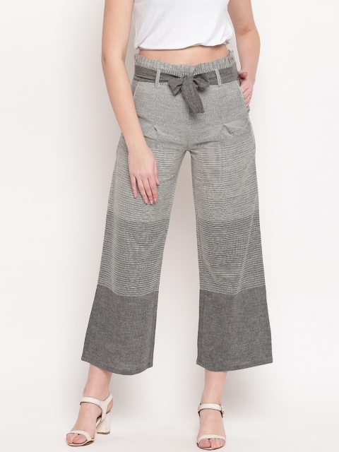 

Kvsfab Women Grey Parallel Trousers